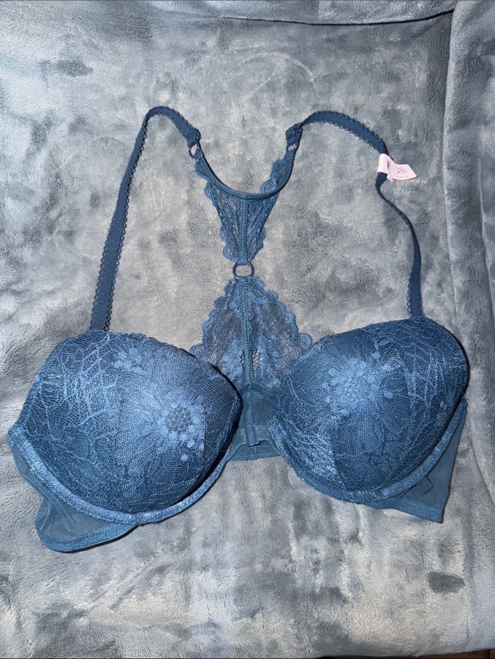 *NEW* Victoria’s Secret Lace Racerback Push-Up Bra - Deep Teal - Sz. 38B